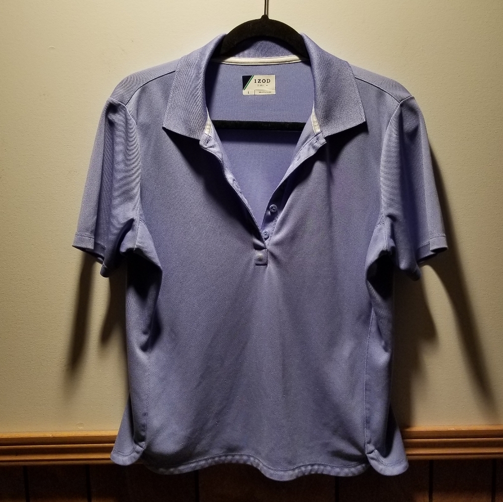 🍁🌺IZOD Golf collared quarter buttoned short sleeved top